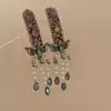 Horquilla de Mariposa con Borla de Diamantes Brillantes de Alta Resistencia Moda Dulce Nicho de Alto Valor Clip de Gato de Cristal Pinza Lateral para Flequillo