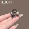 2025 Nuevo Clip Pequeño de Flor Perla Gris Plateado para la Frente Lateral del Cabello Roto Flequillo Clip Accesorios para el Cabello Tocado