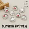 Pingentes esmaltados modernos estilo chinês, acessórios vintage de miçangas para DIY, pulseiras e colares feitos à mão, acessórios criativos