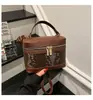 2026 Gran Capacidad Elegante Nuevo Estilo Coreano Texturizado Colores de Verano Bloque de Color Lujo Ligero Estilo Caja de Maquillaje Patchwork Cruzado Bolso de Hombro