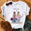 Camiseta Melhor Amiga feminina nova camiseta preta moda feminina camiseta com estampa fofa Harajuku blusa gola redonda