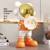 Adorno de Escritorio de Astronauta Espacial Regalo para Cumpleaños de Amigo Sala de Estar Dormitorio Mesita de Noche Inauguración de Casa Decoraciones Suaves