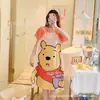 Pijamas de Sudeste Asiático Verano Sueltos Talla Grande Dulce Manga Corta Longitud Media Niña Suelta Manga Corta Bata de Noche para Comercio Exterior
