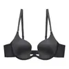 Sutiã Adesivo Costas Nuas Profundo V Sexy Taça Manga Sem Costura Push-Up Formato U Costas Bonitas Lingerie Sutiã para Vestido de Casamento Sutiã de Amarrar no Pescoço