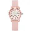 Pulseira de Silicone Colorida à Prova d'Água Relógio Feminino Relógio de Estudante Bloqueio de Cores Dopamina Relógio de Quartzo Fabricante Atacado Mostrador Grande