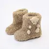 Zapatos de Terciopelo con Lazo para Niños para Niños de 1-3-6 Años Botas de Nieve para Niños Zapatos de Algodón para Bebé de Invierno Botines Botas de Piel para Niñas