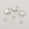 Pendente Cristal Transparente Coração Colar Pulseira Infantil Acessórios DIY Furo Único Coração Strass Acrílico Atacado