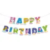 Conjunto de Festa de Aniversário Tema Unicórnio com Bandeiras e Decorações, Artigos de Decoração de Bolo de Aniversário Infantil My Little Pony