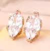 Brincos de Tarraxa Zircônia Cortada Exclusiva Transfronteiriça Rongxing com Renda Vintage e Borda Dourada Brincos de Tarraxa da Moda