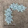 Nuevo bordado encaje tridimensional cuello de encaje hueco tela de imitación perla pegatinas aplique DIY accesorios para ropa al por mayor
