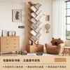 Estantería de madera maciza, estante de almacenamiento de pie, armario de almacenamiento de pared, estantería para libros ilustrados infantiles, pequeña estantería de esquina, estantería estrecha de almacenamiento