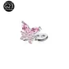 Clavo de Implante de Piel de Aleación de Titanio F136 con Mariposa de Circonita Incrustada de Cobre Joyería Clavo de Implante Óseo