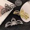 Presilha de Cabelo de Garra de Crânio Halloween Europeia e Americana, Acessório de Cabelo Estilo Escuro, Presilha Grande de Tubarão Aranha Nova de Metal