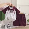 Conjunto de Verano para Niños 2026 Estilo Nuevo Conjunto de Ropa Elegante de Manga Corta de Verano para Niños Bebé Conjunto de Dos Piezas Moderno