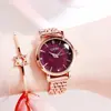 Reloj GEDI Cielo Estrellado para Mujer Reloj de Pulsera de Chica de Moda Celebridad de Internet Versátil Casual Correa de Reloj con Calendario Reloj Cielo Estrellado