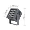 Luz LED de Haz Ajustable Foco Reflector 16W45W80W120W Foco de Búsqueda para Pared Exterior de Hotel