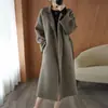 Comércio Exterior Transfronteiriço Casaco Feminino Longo Acima do Joelho Solto Plus Size 2026 Outono e Inverno Novo Cardigan Jaqueta de Alta Qualidade para Mulheres Tendência