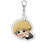 Mercancía de Attack on Titan: Mikasa, Eren, Levi, colgantes acrílicos, llaveros de dibujos animados lindos