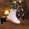Nuevas botas de nieve versátiles vintage para otoño e invierno para mujer, de suela blanda, impermeables, acolchadas de algodón, forradas de felpa, engrosadas, cálidas, de caña alta