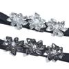 Cinturón Elástico Nuevo Transfronterizo para Mujer con Incrustaciones de Pedrería Flor Dulce de Cristal Decorativo Cintura Elástica Venta al por Mayor