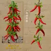 Espetos Decorativos de Frutas e Legumes Pendurados, Espetos de Pimenta Falsos, Milho Decorativo para Ornamentos de Fazenda, Restaurante, Pátio, Pingentes de Colheita