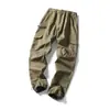 Pantalones de Hombre de Algodón Puro Casual Ropa de Trabajo Ropa para Exteriores Resistentes al Desgaste Rectos Holgados Primavera y Otoño Gruesos con Múltiples Bolsillos