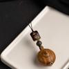 Chaveiro pingente para carro marca Hu Xiaoxiao Ping An Fu cabo de sândalo natural ornamentos de decoração para carro masculinos e femininos