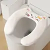 Capa de Assento de Vaso Sanitário de Lã em Formato U, Universal para Todas as Estações, Almofada de Assento de Vaso Sanitário Doméstica Semi-Adesiva Atacado