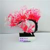 Pino artificial de bienvenida en maceta de plástico, flor artificial, pavo real, bonsái, accesorios de fotografía, decoración del hogar, adornos de plantas artificiales