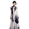 Elegante Vestido de Vacaciones Junto al Mar para Mujer, Verano Elegante Vestido con Tirantes Halter Versátil Vestido de Moda