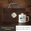 Taza separadora de té pintada a mano con engobe, taza estilo chino para uso doméstico y de oficina, con tapa y filtro, para preparación personal de té