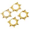 10mm Personalidade Punk Brincos Unissex Redondo Fio Pontiagudo Cone Rebite Fivela de Orelha 18K Ouro Aço Inoxidável Brincos de Argola de Orelha