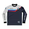Traje de Carreras Nuevo Transfronterizo Traje de Equipo Cuello Redondo Manga Larga Camiseta de Ciclismo de Secado Rápido Verano Trabajo Traje de Coche Ropa Deportiva
