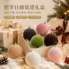 Bolas de colores con flockeo de baja saturación para Navidad decoración de árbol de Navidad bolas colgantes arreglo de decoración de escaparate bolas de terciopelo navideñas