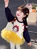 Vestido moletom de desenho animado estilo coreano para meninas, nova coleção outono 2026, vestido princesa de malha para comércio exterior, dropshipping de roupas infantis