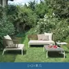Sofá de Exterior, Sofá de Ratán para Patio, Piscina, Conjunto de Sofás de Ratán para Jardín de Villa al Aire Libre, Muebles para Balcón de Ocio