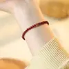 Palabras Cálidas Mismo Estilo Pulsera de Cinabrio Pulsera de Moneda Pequeña Regalo de Buena Suerte para Mujer Año Fábrica al por Mayor