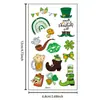 Producto Nuevo Transfronterizo St. Pegatinas de Tatuaje del Día de San Patricio Fiesta Irlandesa Trébol Maquillaje Temporal Pegatinas para la Cara