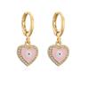 Pendientes geométricos con forma de ojo fresco y bonito de Aogu INS para mujer, con baño de cobre y oro, con circón, pendientes de gota de aceite, productos populares transfronterizos.