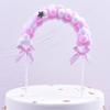 Celebridad Cibernética Bola de Pelo Arco Inserto para Pastel Pastel de Cumpleaños Decoración Plug-In ins Accesorios de Decoración de Escena de Pastel para Hornear