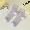Calcetines de Burbujas para Mujer, Calcetines Transpirables de Algodón Puro hasta la Mitad de la Pantorrilla, Calcetines Finos de Dopamina Lolita para Primavera y Otoño, Calcetines Versátiles para Mujer