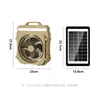 Ventilador de mesa portátil multifuncional com iluminação, ventilador power bank, ventilador de mesa portátil solar para exterior