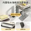 Jabonera de doble capa con drenaje, jabonera de acero inoxidable, estante de almacenamiento con drenaje para baño con bandeja de agua
