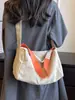 Bolsa de Lona para Mujer Gran Capacidad 2025 Nuevo Verano Versátil Casual Bolso de Hombro Cruzado Bolsa de Tela para Mujer Bolso Dumpling