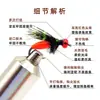 BLF Mosquito Venenoso de Asa Verde Micro Luya Luminoso Fluorescente Gancho de Cabelo Pesca com Mosca Listra Branca Gancho de Mosca Makouxi Gorofie