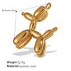 Calientes nuevos accesorios de joyería diy pequeña libélula oso incrustado circón acero inoxidable chapado oro 18K colgante collar mujeres