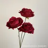 Materiais Florais Vermelhos Coleção de Flores Artificiais Coleção de Casamento Rosa Hortênsia Materiais Florais Táteis Flores Lineares Arco Fundo de Chão