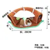 Brinquedo de pelúcia para animais de pequeno porte hamster rede de folhas teleférico tubo de perfuração balanço conjunto de sete peças galho de flor rato esquilo ninho de algodão quente
