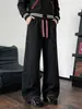 Pantalones de Chándal Plisados de Bloques de Color Retro Americanos Otoño Diseño de Patchwork a Cuadros Rectos Sueltos Casuales Deportivos Largos