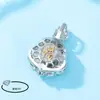 Colgante Abierto Chapado en Platino Sin Jade, Montura de Colgante de Buda Pequeño, Collar de Buda Maitreya, Estilo Chino